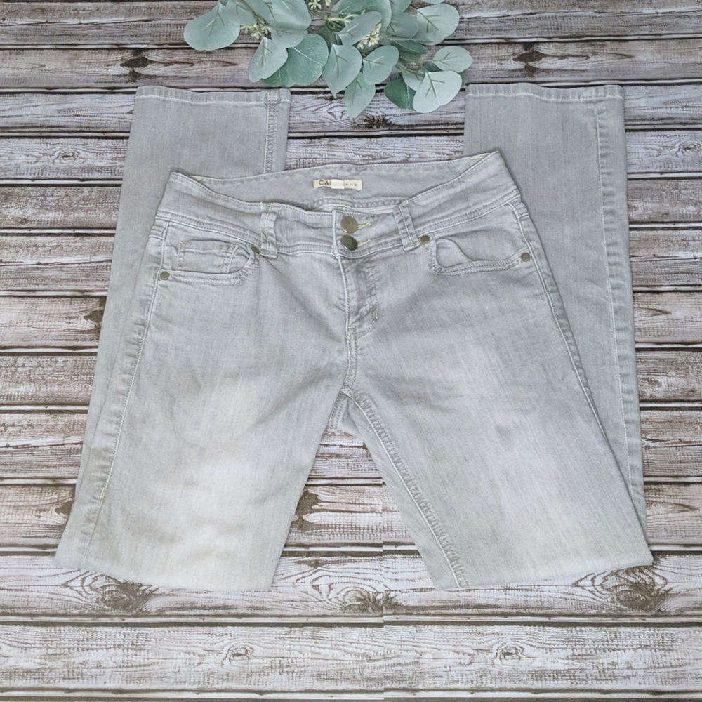 CAbi Lou Lou Slim Straight Leg 2-Button Fly Jeans